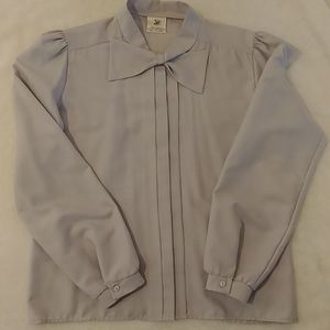Vintage Gray Long Sleeve Blouse